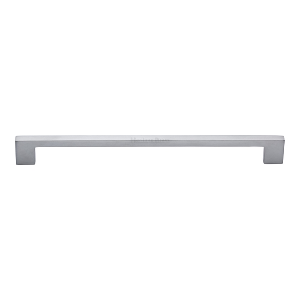 C0337 256-SC • 256 x 276 x 30mm • Satin Chrome • Heritage Brass Metro Cabinet Pull Handle